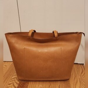 Tan Leather Tote Bag
